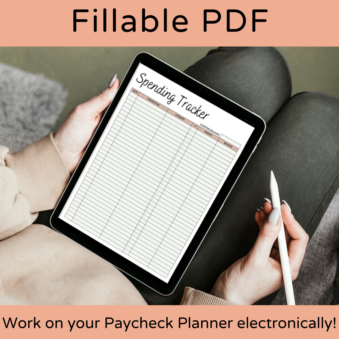 Fillable Digital Paycheck Planner - Step One