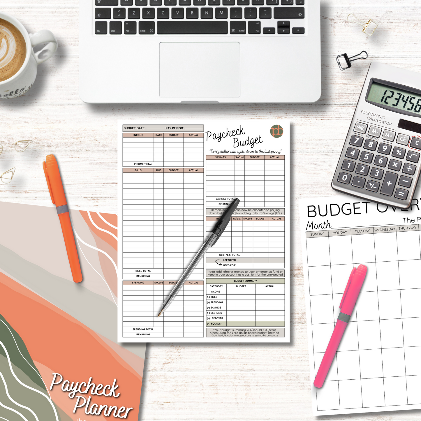 Printable Paycheck Planner - Step One