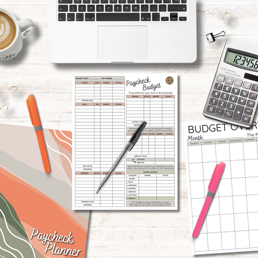 Printable Paycheck Planner - Step One