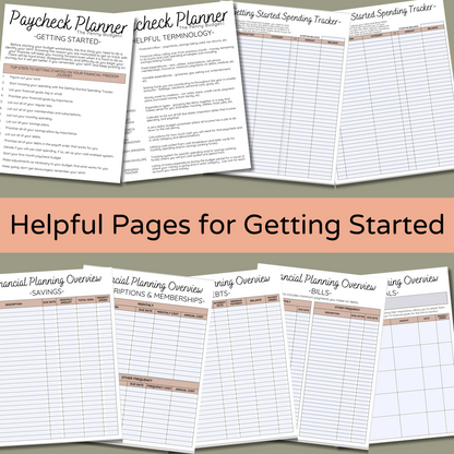 Fillable Digital Paycheck Planner - Step One
